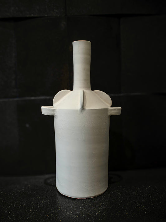 White Moroccan Vase