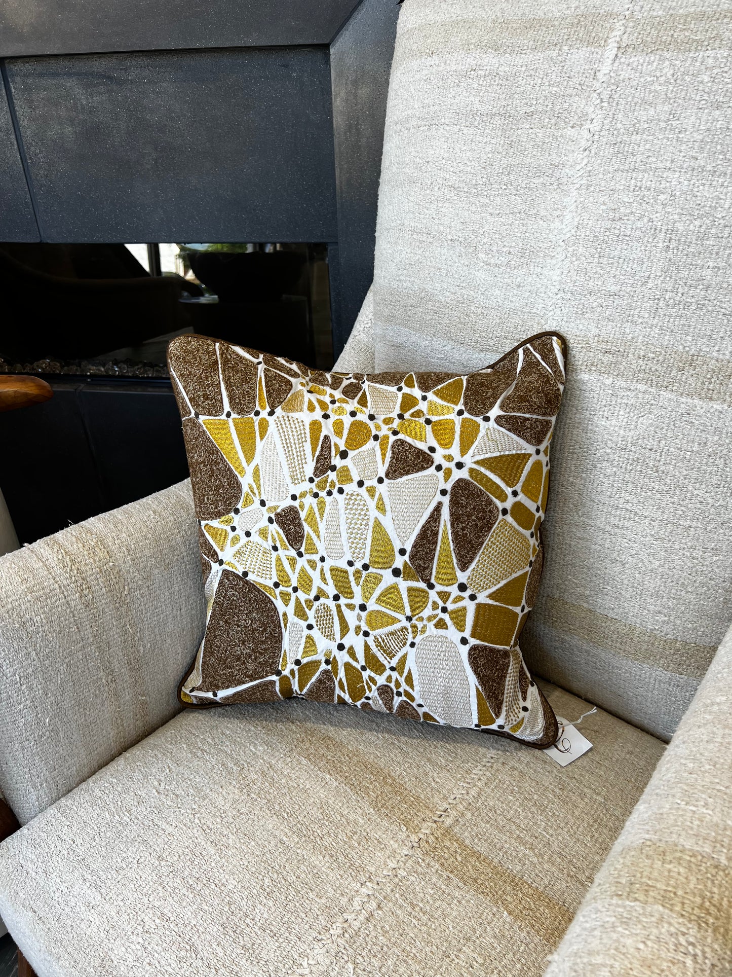 Gold Abstract Pillow