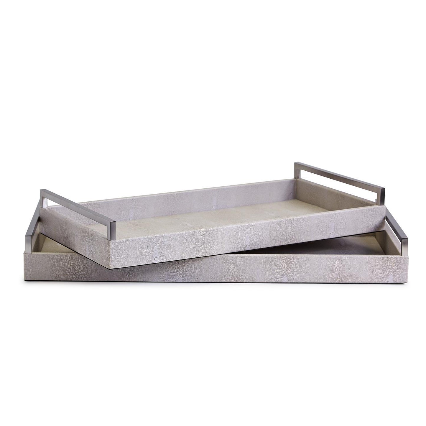 Gray Shagreen Decorative Trays (Set of 2) – CARLY BLALOCK INTERIORS