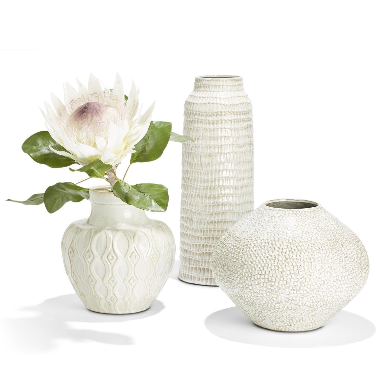 Artisan Ceramic Vase Trio