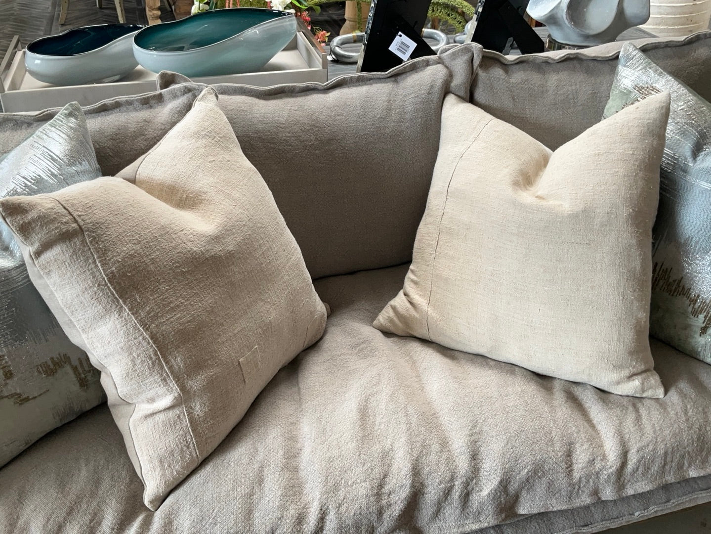 Cream Linen Pillows